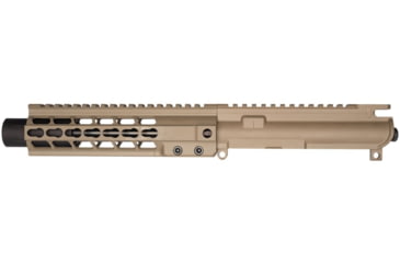 Image of Brigade Manufacturing AR Complete Upper Receiver Forged, 9mm, 9 inch Barrel, FDE Mini Can, 8 inch Rail, No Charging Handle NO BCG, U091902V
