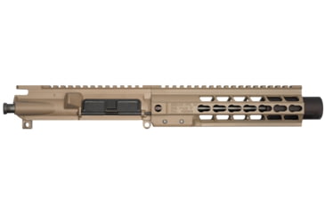 Image of Brigade Manufacturing AR Complete Upper Receiver Forged, 9mm, 9 inch Barrel, FDE Mini Can, 8 inch Rail, No Charging Handle NO BCG, U091902V