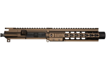 Image of Brigade Manufacturing AR Complete Upper Receiver Forged, 9mm, 9 inch Barrel, Midnight Bronze Mini Can, 8 inch Rail, No Charging Handle NO BCG, U091906V