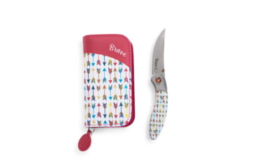 Image of Brighten Blades Brave Folding Knife w/ Case, 2.56in, 8Cr13MoV Stainless Steel, Clip Point, Multi, BB-107
