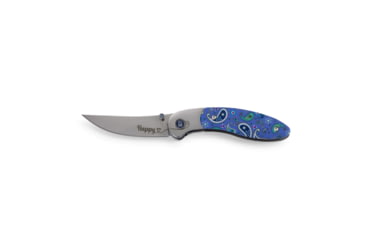 Image of Brighten Blades Happy Folding Knife w/ Case, 2.56in, 8Cr13MoV Stainless Steel, Clip Point, Multi, BB-102
