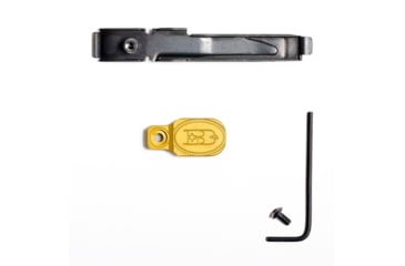 Image of Briley EZ Bolt Release Lever for Benelli/Franchi w/ Anodized Paddle/Latch for SBE I, SBE II, Black/Gold, TSPA-15GLDL3.5