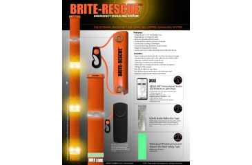 Image of Brite Strike Technologies BRITE-RESCUE SIGNAL SYSTEM, ORANGE, 1.5X5INCH, BRSS-06