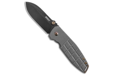 Image of BRNLY SQD-2 Folding Knife, 2.875in, Bohler M390 Stainless Steel, Spear Point Blade, Titanium, Gray Handle, Gray/Black, 7.00 inch, BHQ-178717
