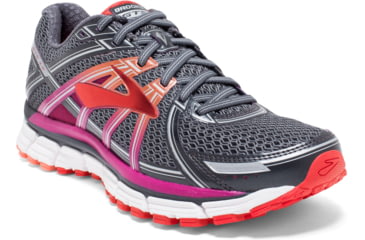 Image of Brooks Adrenaline GTS 17 Road Running Shoe - Women's-Anthracite/Fuchsia-Medium-6