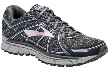 Image of Brooks Adrenaline GTS 17 Road Running Shoe - Women's-Metallic Charcoal/Black/Gold-Medium-11