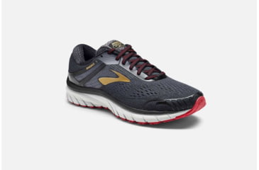 Image of Brooks Adrenaline GTS 18 Mens Road Running Shoes, Black/Gold/Red, 13 US, Medium, 1102711D068.130