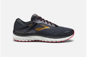 Image of Brooks Adrenaline GTS 18 Mens Road Running Shoes, Black/Gold/Red, 13 US, Medium, 1102711D068.130