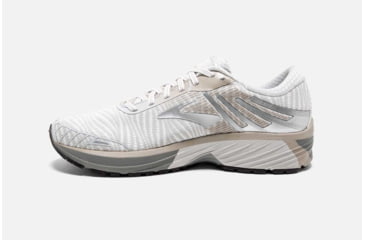 Image of Brooks Adrenaline GTS 18 Mens Road Running Shoes, White/Grey/Tan, 7 US, Medium, 1102711D191.070