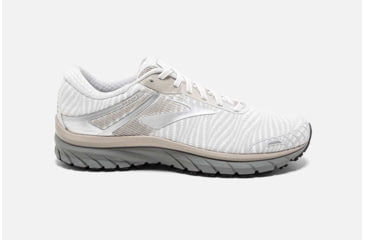 Image of Brooks Adrenaline GTS 18 Mens Road Running Shoes, White/Grey/Tan, 7 US, Medium, 1102711D191.070