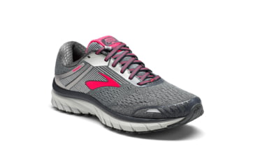 Image of Brooks Adrenaline GTS 18 Road Running Shoes - Normal - Womens, Ebony/Silver/Pink, 7 US, 1202681B079.070