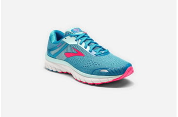 Image of Brooks Adrenaline GTS 18 Womens Road Running Shoes, Blue/Mint/Pink, 5 US, Medium, 1202681B408.050