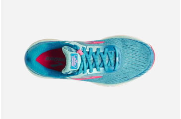 Image of Brooks Adrenaline GTS 18 Womens Road Running Shoes, Blue/Mint/Pink, 5 US, Medium, 1202681B408.050