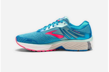Image of Brooks Adrenaline GTS 18 Womens Road Running Shoes, Blue/Mint/Pink, 5 US, Medium, 1202681B408.050