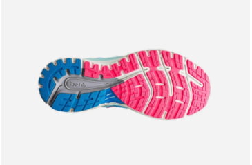Image of Brooks Adrenaline GTS 18 Womens Road Running Shoes, Blue/Mint/Pink, 5 US, Medium, 1202681B408.050