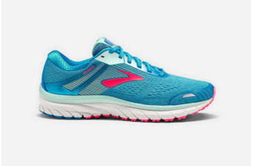 Image of Brooks Adrenaline GTS 18 Womens Road Running Shoes, Blue/Mint/Pink, 5 US, Medium, 1202681B408.050