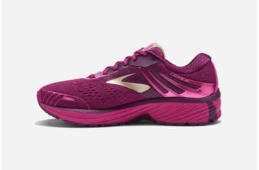 Image of Brooks Adrenaline GTS 18 Womens Road Running Shoes, Pink/Plum/Champagne, 5 US, Medium, 1202681B630.050