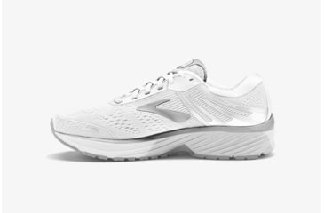 Image of Brooks Adrenaline GTS 18 Womens Road Running Shoes, White/White/Grey, 5 US, Medium, 1202681B146.050