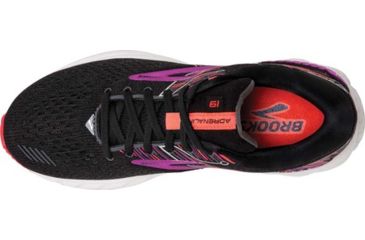 Image of Brooks Adrenaline GTS 19 Road Running Shoes - Womens, Black/Purple/Coral, Medium, 8, 1202841B080.080