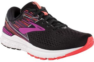 Image of Brooks Adrenaline GTS 19  - Women's, Black/Purple/Coral, Medium, 8.0, 1202841B080.080