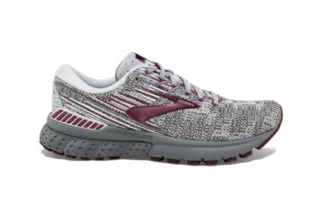 Image of Brooks Adrenaline GTS 19 Road Running Shoes - Womens, Grey/White/Fig, Medium, 6, 1202841B061.060