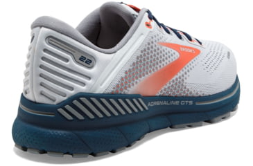 Image of Brooks Adrenaline GTS 22 Running Shoes - Mens, Arctic/Red/Titan, 8.0, 1103661D004.080