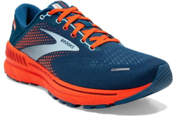 Image of Brooks Adrenaline GTS 22 Running Shoes - Mens, Blue/Light Blue/Orange, 10.0, 1103661D404.100
