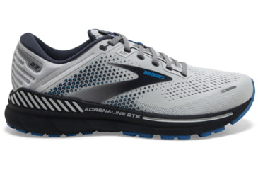 Image of Brooks Adrenaline GTS 22 Running Shoes - Mens, Medium, Oyster/India Ink/Blue, 10.5, 1103661D023.105