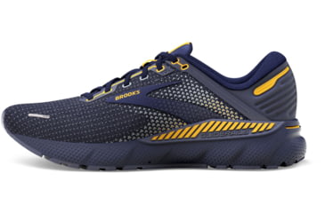 Image of Brooks Adrenaline GTS 22 Running Shoes - Mens, Peacoat/Grey/Sunflower, 11.0, 1103661D438.110