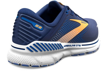 Image of Brooks Adrenaline GTS 22 Running Shoes - Mens, Medium, Peacoat/Orange/White, 15.0, 1103661D458.150