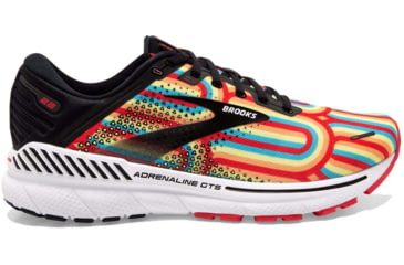 Image of Brooks Adrenaline GTS 22 Running Shoes - Womens, Medium, Black/Bittersweet/Limelight, 10.0, 1203531B075.100