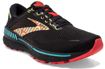 Image of Brooks Adrenaline GTS 22 Running Shoes - Womens, Medium, Black/Blue/Bittersweet, 6.0, 1203531B086.060