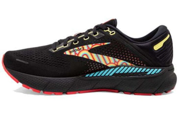 Image of Brooks Adrenaline GTS 22 Running Shoes - Womens, Medium, Black/Blue/Bittersweet, 6.0, 1203531B086.060