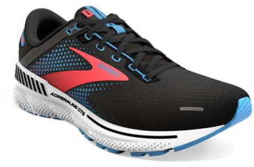 Image of Brooks Adrenaline GTS 22 Running Shoes - Womens, Medium, Black/Lake Blue/Coral, 10.5, 1203531B031.105