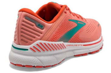 Image of Brooks Adrenaline GTS 22 Running Shoes - Womens, Medium, Coral/Latigo Bay/White, 11.5, 1203531B680.115