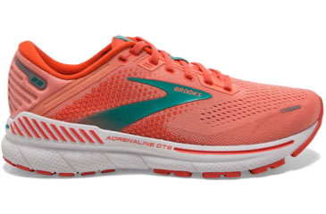 Image of Brooks Adrenaline GTS 22 Running Shoes - Womens, Medium, Coral/Latigo Bay/White, 11.5, 1203531B680.115