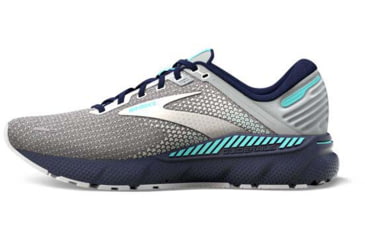 Image of Brooks Adrenaline GTS 22 Running Shoes - Womens, Medium, Grey/Peacoat/Aruba, 10.0, 1203531B036.100