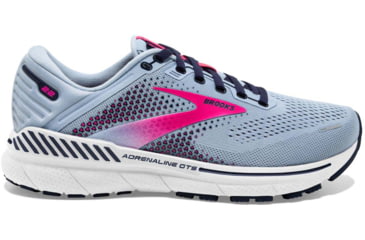 Image of Brooks Adrenaline GTS 22 Running Shoes - Womens, Medium, Kentucky Blue/Peacoat/Pink, 5.5, 1203531B493.055
