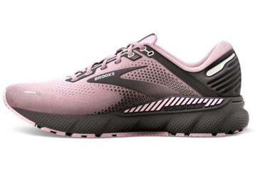 Image of Brooks Adrenaline GTS 22 Running Shoes - Womens, Medium, Pink/Blackened Pearl, 9.0, 1203531B678.090