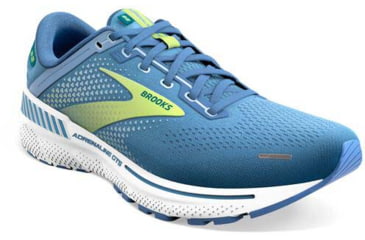 Image of Brooks Adrenaline GTS 22 Running Shoes - Womens, Medium, Silver Lake Blue/Green/White, 7.0, 1203531B415.070