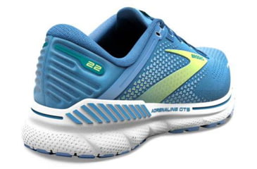 Image of Brooks Adrenaline GTS 22 Running Shoes - Womens, Medium, Silver Lake Blue/Green/White, 7.0, 1203531B415.070