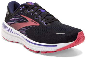 Image of Brooks Adrenaline GTS 22 Running Shoes - Womens, Medium, Black/Purple/Coral, 5.0, 1203531B080.050
