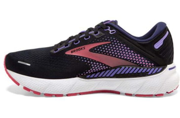 Image of Brooks Adrenaline GTS 22 Running Shoes - Womens, Medium, Black/Purple/Coral, 5.0, 1203531B080.050