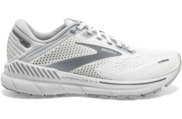 Image of Brooks Adrenaline GTS 22 Running Shoes - Womens, Medium, White/Oyster/Primer Grey, 9.0, 1203531B134.090