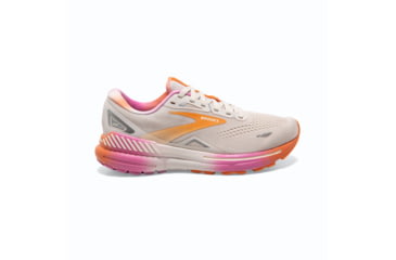 Image of Brooks Adrenaline GTS 23 Running Shoes - Womens, White Sand/Sunset/Fuchsia, 8.0, 1203811B117.080
