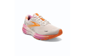 Image of Brooks Adrenaline GTS 23 Running Shoes - Womens, White Sand/Sunset/Fuchsia, 8.0, 1203811B117.080
