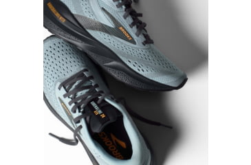 Image of Brooks Adrenaline GTS 24 Road Running Shoes - Mens, Winter Sky/Ebony/Orange, 9.0 US/Medium, 1104371D416.090