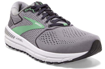 Image of Brooks Ariel 20 Running Shoes - Womens, Extra Wide, Alloy/Blackened Pearl/Green, 10.5, 1203152E076.105