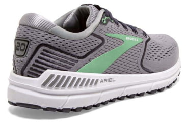 Image of Brooks Ariel 20 Running Shoes - Womens, Extra Wide, Alloy/Blackened Pearl/Green, 10.5, 1203152E076.105