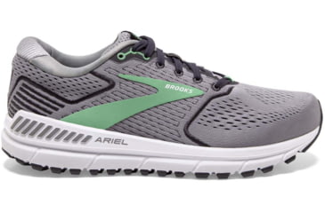 Image of Brooks Ariel 20 Running Shoes - Womens, Extra Wide, Alloy/Blackened Pearl/Green, 10.5, 1203152E076.105